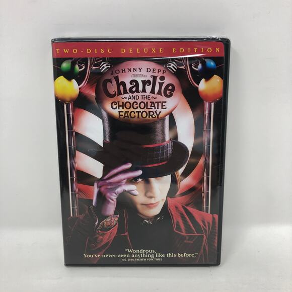 Charlie and the Chocolate Factory (2005) DVD 2 Disc Deluxe Set Johnny Depp NEW - Picture 1 of 6